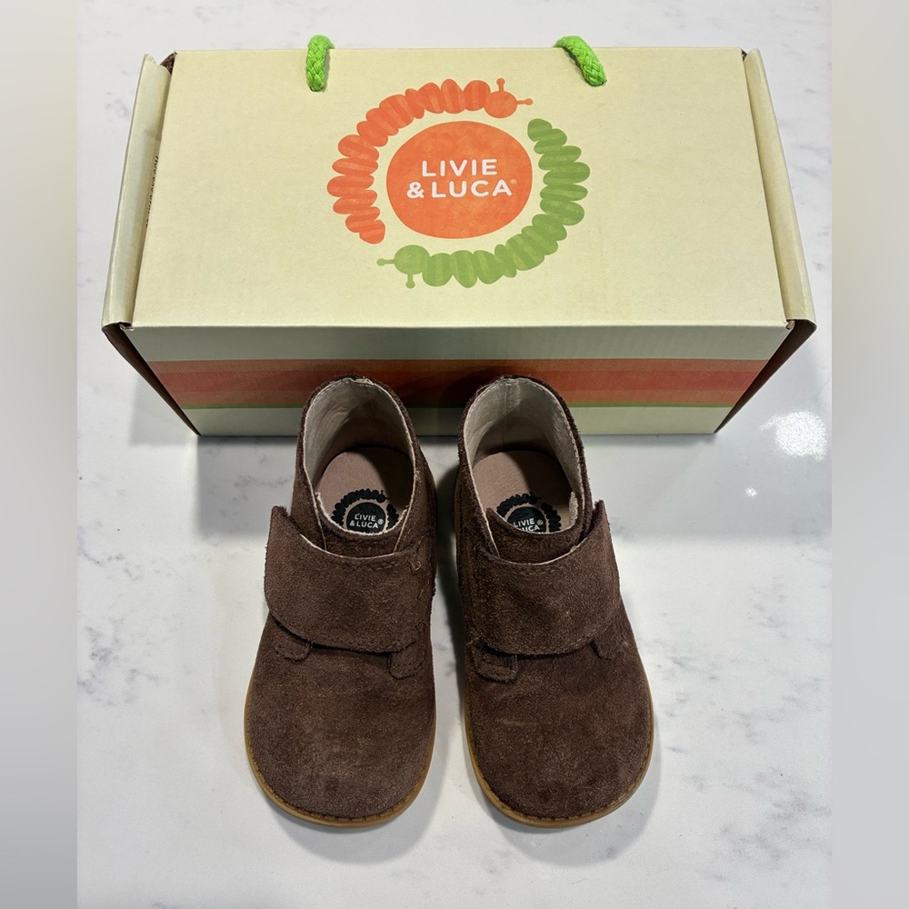 Brown Suede Livie & Luca Toddler 7 boots - Picture 7 of 8